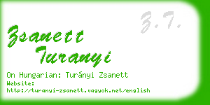 zsanett turanyi business card
